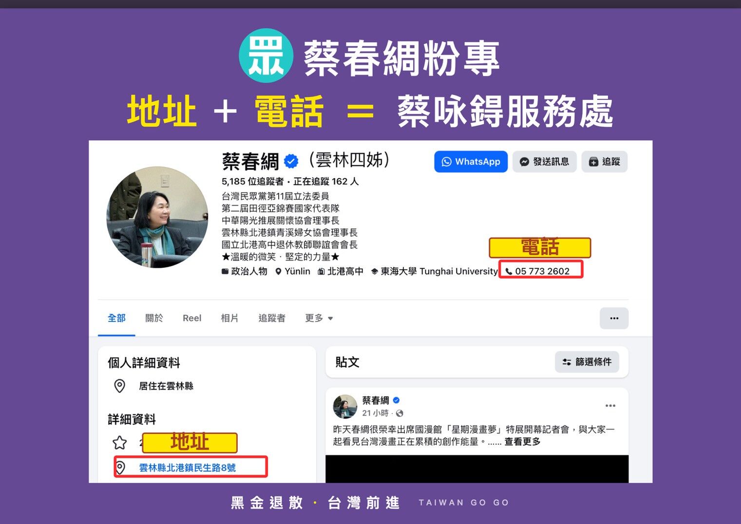 ▲▼白委蔡春綢黑金家族。(圖/時代力量提供)