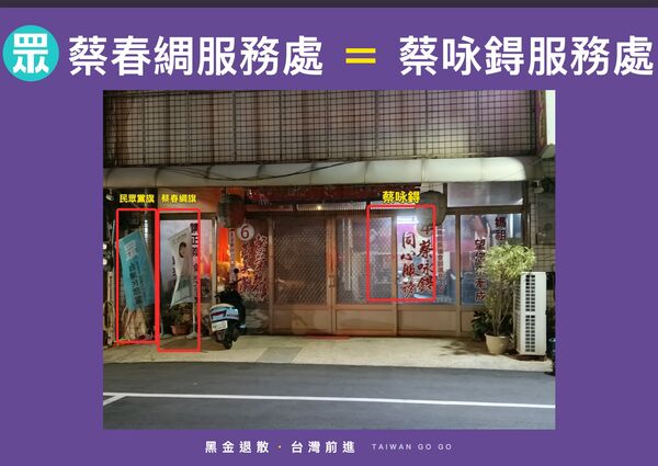 ▲▼白委蔡春綢黑金家族。(圖/時代力量提供)