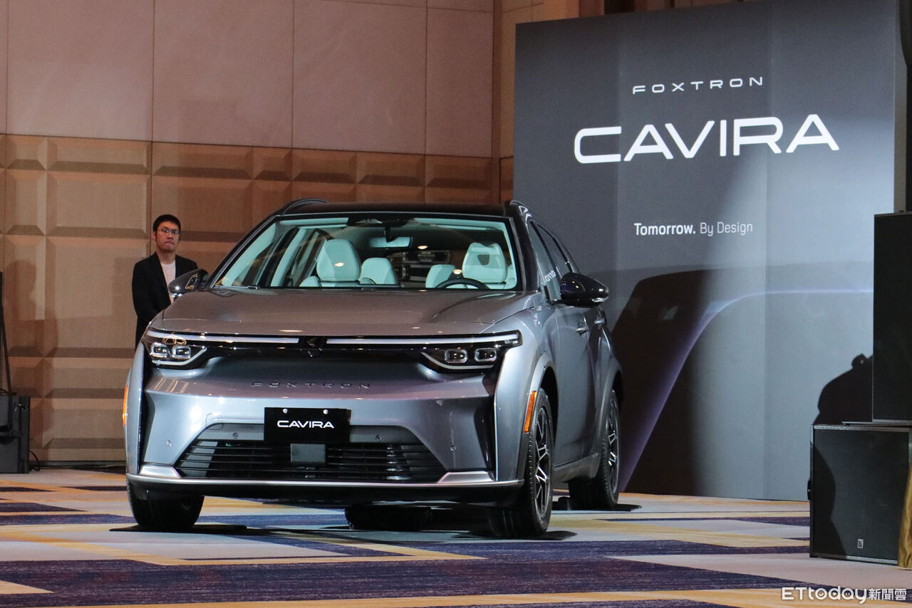 ▲鴻華先進Foxtron Cavira電動休旅車。(圖/記者張慶輝攝)