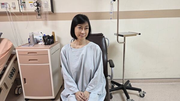 ▲顧婕住進醫院治療。(圖/記者葉文正攝)