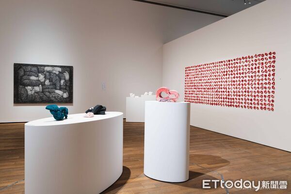 ▲台南市美術館推出「黏膩關係:內餡//縫隙」展覽,集結8位新生代藝術家回應當代情緒與壓力。(記者林東良翻攝,下同)