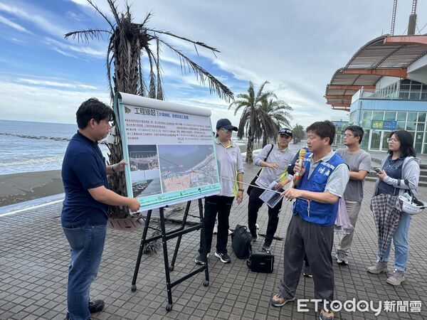 ▲台南黃金海岸近年受極端氣候及強烈颱風影響,面臨沙灘流失及海岸侵蝕問題。(記者林東良翻攝,下同)