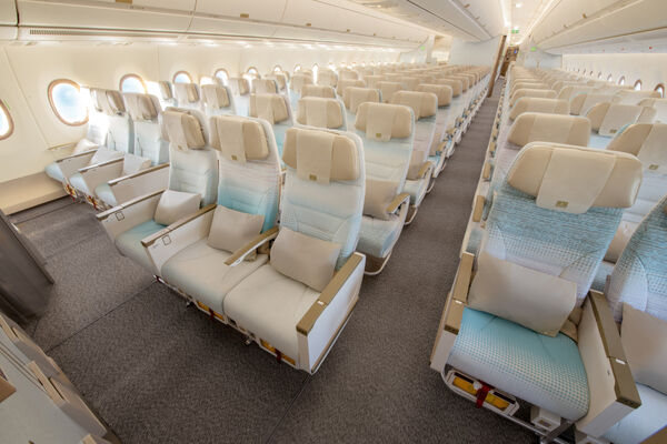 ▲▼阿聯酋航空新一代 A350 客機加入台北-杜拜航線。(圖/業者提供)