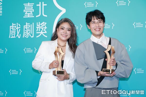 ▲▼臺北戲劇獎第二屆頒獎典禮,最佳音樂劇類男演員獎 宮能安,最佳音樂劇類女演員獎 張雅涵。(圖/記者周宸亘攝)