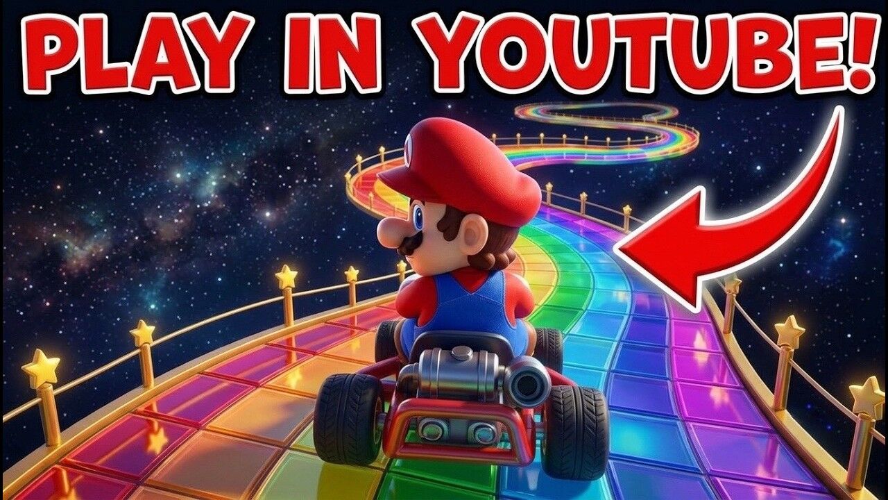 ▲▼神人把《瑪利歐賽車》搬進YouTube 免下載直接開飆。(圖/翻攝自YouTube/Atlas Arcade)