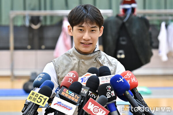 ▲中華擊劍代表隊男子鈍劍選手陳弈通。(圖/記者李毓康攝)