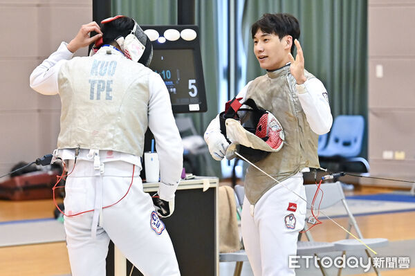 ▲中華擊劍代表隊男子鈍劍選手陳弈通。(圖/記者李毓康攝)