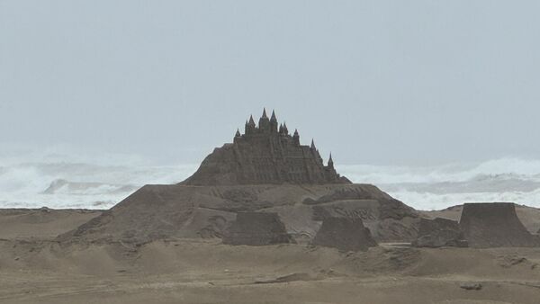 ▲▼受颱風影響,2026福隆國際沙雕藝術季多數沙雕完整無損。(圖/福容大飯店福隆提供)