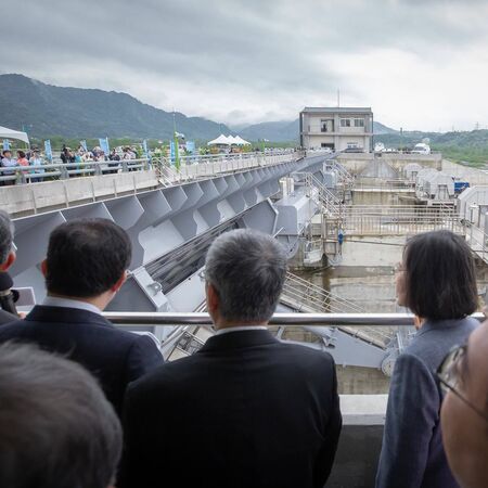 ▲▼阿姆坪防淤隧道,蔡英文曝石門水庫防淤最大功臣是蘇貞昌 。(圖/取自蔡英文臉書)