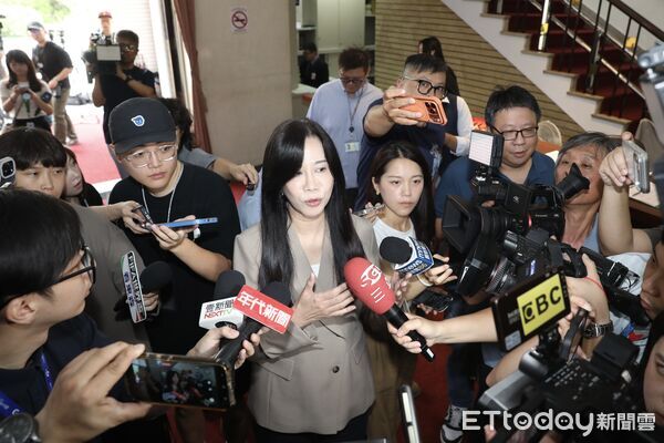▲立委萬美玲14日回應佀廣洋爭議 。(圖/記者劉耿豪攝)