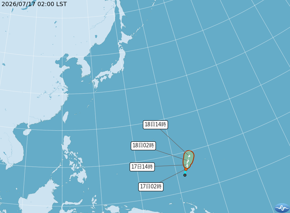 ▲▼熱帶低壓TD12。(圖/氣象署)