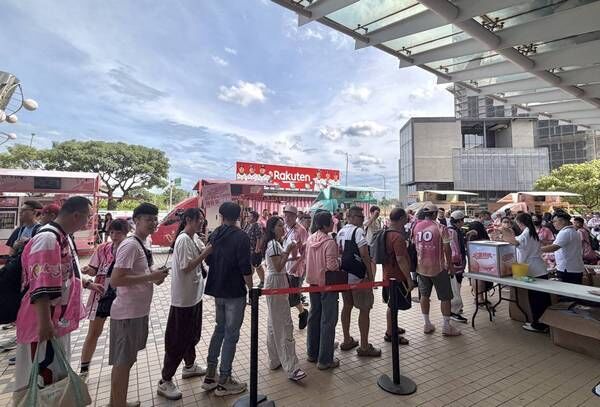 ▲拉拉山水蜜桃人氣爆棚,樂天球場開賣首日秒殺