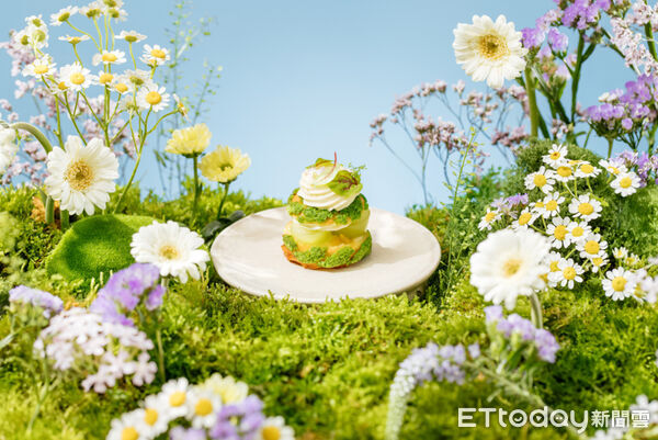 ▲此外,煙波國際觀光集團攜手首爾漢南洞精品甜點「Raison D`être Dessert」創辦人陸佳泳來台客座,以莫內名作《吉維尼花園》為靈感,打造三款限定藝術甜點。(圖/煙波集團提供)