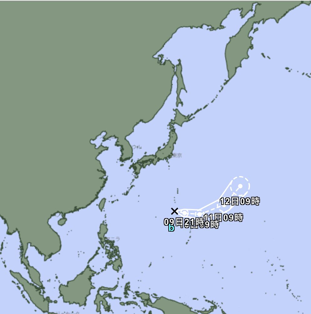 ▲▼熱帶低壓生成。(圖/日本氣象廳)