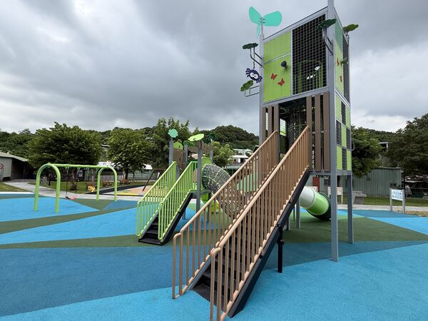 ▲樹林育德公園升級啟用 新增共融遊戲空間。(圖/新北市工務局提供)
