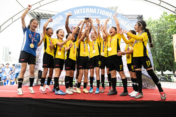 ▲來自香港的Boas FC U10 Girls,全隊皆由女孩組成,得到盤賽冠軍。(圖/柏文提供)