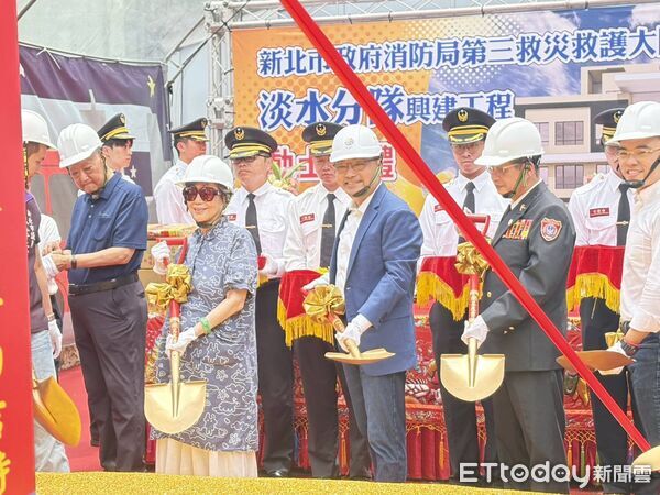 ▲▼侯友宜為淡水新的消防分隊主持動土 。(圖/記者陳以昇翻攝)