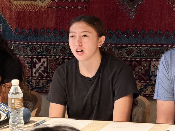 ▲17歲台裔女籃新星張巧萱。(圖/記者蔡厚瑄攝)