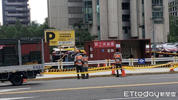 ▲台北市信義區驚見未爆彈。(圖/記者黃彥傑攝,下同)