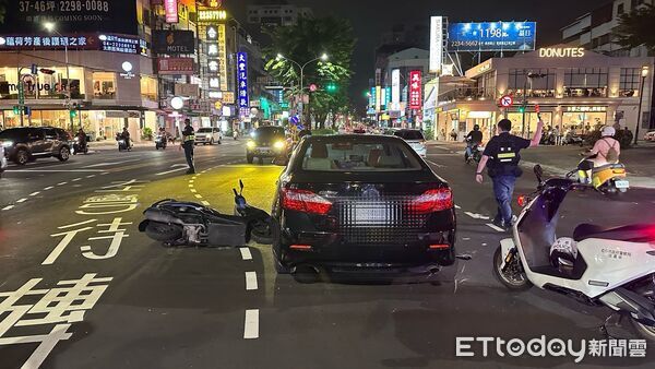 ▲台中男酒駕拒檢逃逸闖紅燈撞4人,遭當場逮捕送辦。(圖/民眾提供)