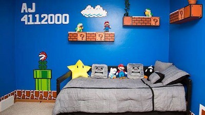 房間變電玩世界，我想當Mario撞蘑菇~