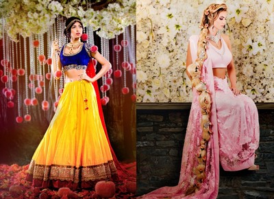 迪士尼公主變印度新娘，露肚肚好性感