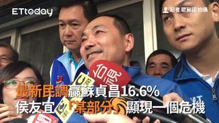 最新民調贏蘇貞昌16.6%　侯友宜：「某部分」顯現一個危機
