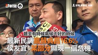 最新民調贏蘇貞昌16.6%　侯友宜：某部分顯現一個危機