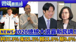 2020總統大選最新民調！ 柯文哲37.3%、朱立倫22.1%、賴清德11.9%、蔡英文9.0%｜雲端最前線 EP500精華