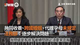 共同收養、跨國婚姻、代理孕母未規定　法務部：逐步解決問題
