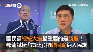 國民黨總統大選最重要的是勝選！　郝龍斌挺「73比」：把韓國瑜納入民調
