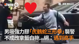 男吸強力膠「虎鶴蛇三形拳」襲警 不成改拿藍白拖...網：遇到高手