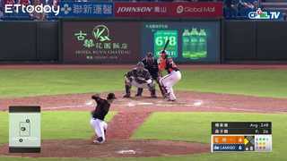 楊家維擊出左外野方向安打幫助統一再添一分 | 06_15 統一 vs Lamigo 八局上