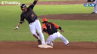 藍寅倫上壘後發動盜壘成功 | 06_16 統一 vs Lamigo 四局下
