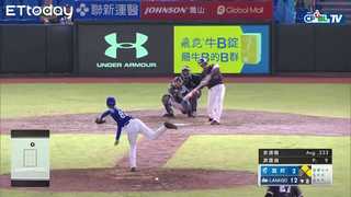 林威廷美技守備！擋下強勁滾地球後，漂亮策動雙殺成功 | 06_22 富邦 vs Lamigo 八局下