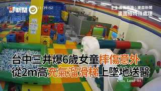 台中三井爆6歲女童摔傷意外　從2m高充氣溜滑梯上墜地送醫