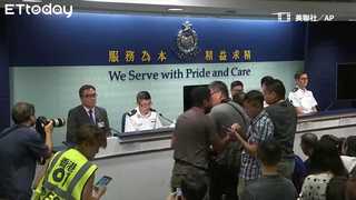 香港警方記者會說明畫面(AP乾淨版)