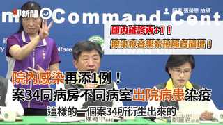 院內感染再添1例！案34同病房不同病室出院病患染疫