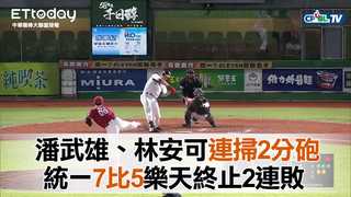 【中職highlight】潘武雄、林安可相繼擊出2分砲終止2連敗　統一7比5樂天｜5/30 樂天桃猿VS統一7-eleven獅