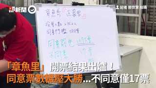 「章魚里」開票結果出爐！　同意票數輾壓大勝...不同意僅17票