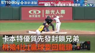 卡本特優質先發封鎖兄弟　 桃猿4比1贏球要回龍頭