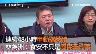 連續48小時甲動擋萊豬　林為洲：食安不只是國民黨的事