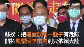 蘇揆：把雞蛋放同一籃子有危險　開拓鳳梨國際市場別只依賴大陸