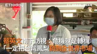 蔡英文南下訪視：危機就是轉機　「一定把台灣鳳梨銷到全世界市場」