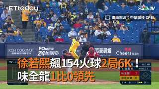 徐若熙飆154火球2局6K！　味全龍1比0領先