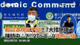 戴口罩規定不變！7大措施曝光　陳時中：7／27~8／9降為二級
