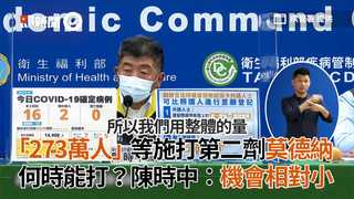 「273萬人」等施打第二劑莫德納 何時能打？陳時中：機會相對小
