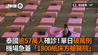 泰國逾57萬人確診！單日破萬例　機場急蓋「1800紙床方艙醫院」