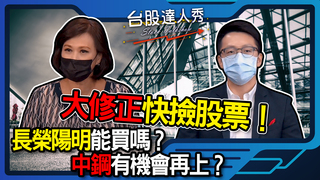 大修正快撿股票！長榮陽明能買嗎？中鋼有機會再上？│台股達人秀│游庭皓│何淮溱