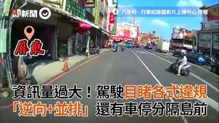 資訊量過大！駕駛目睹各式違規 　「逆向+並排」還有車停分隔島前